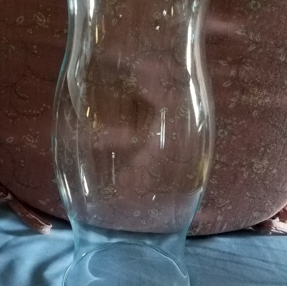 Vintage oil/candle lamp shade. Or use to showcase a display!